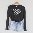 Pool Boy Saying Swim Cool Swimmer Swimming Pool Raglan Sleeve Sweatshirt Dark Grey Heather Pool Boy Saying Swim Cool Swimmer Swimming Pool Raglan Sleeve Sweatshirt Dark Grey Heather