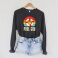 Pool Guy Swimming Attendant Attendants Rescuer Raglan Sleeve Sweatshirt Dark Grey Heather