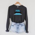 Pool Guy For Swimming Pool Boy And Pool Cleaner Raglan Sleeve Sweatshirt Dark Grey Heather