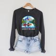 Queen Of The Canoe Canoeing Raglan Sleeve Sweatshirt Dark Grey Heather