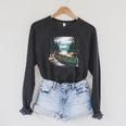 Solo Canoe Tourer Who Knows Every Rapid Campsite Portage Raglan Sleeve Sweatshirt Dark Grey Heather