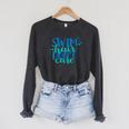 Swim Hair Dont Care Swimming Attitude T Shirt Raglan Sleeve Sweatshirt Dark Grey Heather Swim Hair Dont Care Swimming Attitude T Shirt Raglan Sleeve Sweatshirt Dark Grey Heather