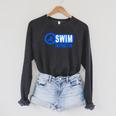 Swim Instructor Swimming Teacher Classes Raglan Sleeve Sweatshirt Dark Grey Heather