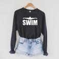 Swim Sports Swimming Water Athletic Swimmer Raglan Sleeve Sweatshirt Dark Grey Heather Swim Sports Swimming Water Athletic Swimmer Raglan Sleeve Sweatshirt Dark Grey Heather