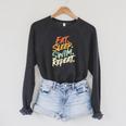 Swimmer Eat Sleep Swim Repeat I Swimming Raglan Sleeve Sweatshirt Dark Grey Heather Swimmer Eat Sleep Swim Repeat I Swimming Raglan Sleeve Sweatshirt Dark Grey Heather