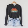 Swimming Evolution Retro Swim Swimmer Men Women Raglan Sleeve Sweatshirt Dark Grey Heather Swimming Evolution Retro Swim Swimmer Men Women Raglan Sleeve Sweatshirt Dark Grey Heather