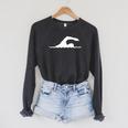 Swimming Float Raglan Sleeve Sweatshirt Dark Grey Heather Swimming Float Raglan Sleeve Sweatshirt Dark Grey Heather