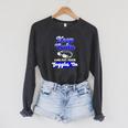 Swimming Goggles Saying Swim Team Gear Raglan Sleeve Sweatshirt Dark Grey Heather