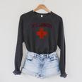 Swimming Pool Manager Beach Vacay Lifeguards Swim Cruise Raglan Sleeve Sweatshirt Dark Grey Heather