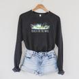 Swimming Swim Team Gear For a Swimmer Quote Saying Raglan Sleeve Sweatshirt Dark Grey Heather