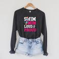 Swimming Swimmer Swim Mom Raglan Sleeve Sweatshirt Dark Grey Heather Swimming Swimmer Swim Mom Raglan Sleeve Sweatshirt Dark Grey Heather