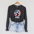 Swimming United States Apparel American Flag Swimming Raglan Sleeve Sweatshirt Dark Grey Heather Swimming United States Apparel American Flag Swimming Raglan Sleeve Sweatshirt Dark Grey Heather
