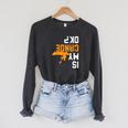 Upside Down Is My Canoe OK Stuff For Canoer Raglan Sleeve Sweatshirt Dark Grey Heather