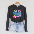 Welcome To The Pool Party Birthday Summer Family Swimming Raglan Sleeve Sweatshirt Dark Grey Heather Welcome To The Pool Party Birthday Summer Family Swimming Raglan Sleeve Sweatshirt Dark Grey Heather