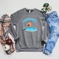 Cannonball Swimming Pool Fun Diving Diver Swimmer Cool Raglan Sleeve Sweatshirt Deep Heather