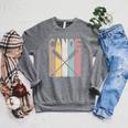 Canoe Vintage Canoeing Retro Canoe Paddling Raglan Sleeve Sweatshirt Deep Heather