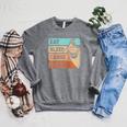 Eat Sleep Canoe Repeat Vintage Canoeing Canoeist Men Boys Raglan Baseball Tee Raglan Sleeve Sweatshirt Deep Heather
