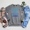 Husband Dad Pool Guy Legend Fathers Day Swimming Papa Raglan Sleeve Sweatshirt Deep Heather