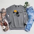 Kayaking Bear Retro Sunset Paddling Canoe Outdoor Adventure Raglan Sleeve Sweatshirt Deep Heather Kayaking Bear Retro Sunset Paddling Canoe Outdoor Adventure Raglan Sleeve Sweatshirt Deep Heather