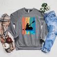 Kayaking Kayak Retro Art Canoe Raglan Baseball Tee Raglan Sleeve Sweatshirt Deep Heather