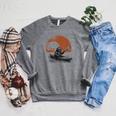 Kayaking Sloth Kayak Kayaker Canoe Paddling Raglan Sleeve Sweatshirt Deep Heather