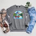 Lake Canoeing Canoe Raglan Sleeve Sweatshirt Deep Heather Lake Canoeing Canoe Raglan Sleeve Sweatshirt Deep Heather