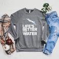 Life Is The Better In The Water Swimming Swimmers Raglan Sleeve Sweatshirt Deep Heather Life Is The Better In The Water Swimming Swimmers Raglan Sleeve Sweatshirt Deep Heather