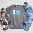 I Love Swimming Swimmer Swim Raglan Sleeve Sweatshirt Deep Heather I Love Swimming Swimmer Swim Raglan Sleeve Sweatshirt Deep Heather
