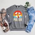 Pool Guy Swimming Attendant Attendants Rescuer Raglan Sleeve Sweatshirt Deep Heather