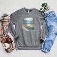 Solo Canoe Tourer Who Knows Every Rapid Campsite Portage Raglan Sleeve Sweatshirt Deep Heather