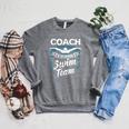 Swim Coach Professional Instructor Swimming Lesson Sport Raglan Sleeve Sweatshirt Deep Heather Swim Coach Professional Instructor Swimming Lesson Sport Raglan Sleeve Sweatshirt Deep Heather