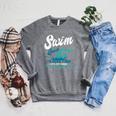 Swim Coach Swimming Lesson Sport Professional Instructor Raglan Sleeve Sweatshirt Deep Heather