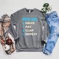 Swim Dad Drive Pay Clap Repeat Swimming Team Father Raglan Sleeve Sweatshirt Deep Heather Swim Dad Drive Pay Clap Repeat Swimming Team Father Raglan Sleeve Sweatshirt Deep Heather