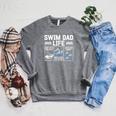 Swim Dad Life Swimmer Father's Day Swimming Daddy Raglan Sleeve Sweatshirt Deep Heather Swim Dad Life Swimmer Father's Day Swimming Daddy Raglan Sleeve Sweatshirt Deep Heather