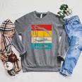 Swim Swimming Vintage Retro Swimmer Raglan Baseball Tee Raglan Sleeve Sweatshirt Deep Heather