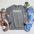 Swimmer Boating Aquaholic Swimming Water Sports Lover Raglan Sleeve Sweatshirt Deep Heather Swimmer Boating Aquaholic Swimming Water Sports Lover Raglan Sleeve Sweatshirt Deep Heather