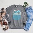 Swimmers Do More Kicks I For Swimming Lovers Raglan Sleeve Sweatshirt Deep Heather