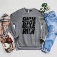 Swimming Cycling Running Triathlon Running Swimming Raglan Sleeve Sweatshirt Deep Heather Swimming Cycling Running Triathlon Running Swimming Raglan Sleeve Sweatshirt Deep Heather