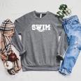 Swimming For Swimmers Competitive Athletes Raglan Sleeve Sweatshirt Deep Heather Swimming For Swimmers Competitive Athletes Raglan Sleeve Sweatshirt Deep Heather