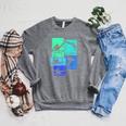 Swimming Swimmers Raglan Sleeve Sweatshirt Deep Heather Swimming Swimmers Raglan Sleeve Sweatshirt Deep Heather