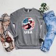 Swimming United States Apparel American Flag Swimming Raglan Sleeve Sweatshirt Deep Heather Swimming United States Apparel American Flag Swimming Raglan Sleeve Sweatshirt Deep Heather