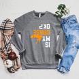 Upside Down Is My Canoe OK Stuff For Canoer Raglan Sleeve Sweatshirt Deep Heather