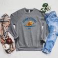 Women's Golden Retriever Swimming Raglan Sleeve Sweatshirt Deep Heather Women's Golden Retriever Swimming Raglan Sleeve Sweatshirt Deep Heather
