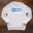 2 Sided Print Swimming Teacher Swim Instructor Swim Lessons Raglan Sleeve Sweatshirt Heather Mustard