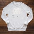 Camp Canoe Repeat Outdoor Adventure Raglan Sleeve Sweatshirt Heather Mustard