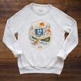 Canoe Camp Coffee Canoeing Paddle Raglan Sleeve Sweatshirt Heather Mustard