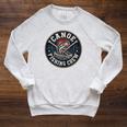 Canoe Fishing Crew Vintage Bass Paddles Raglan Sleeve Sweatshirt Heather Mustard