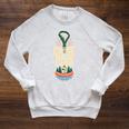 Canoe Hair Club Paddling Retro Comfort Colors Crop Top Raglan Sleeve Sweatshirt Heather Mustard