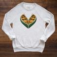 Canoe Heart Cute Minimalist Paddling Adventure Raglan Sleeve Sweatshirt Heather Mustard