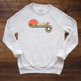 Canoe Retro Vintage Sunset Rainbow Raglan Baseball Tee Raglan Sleeve Sweatshirt Heather Mustard